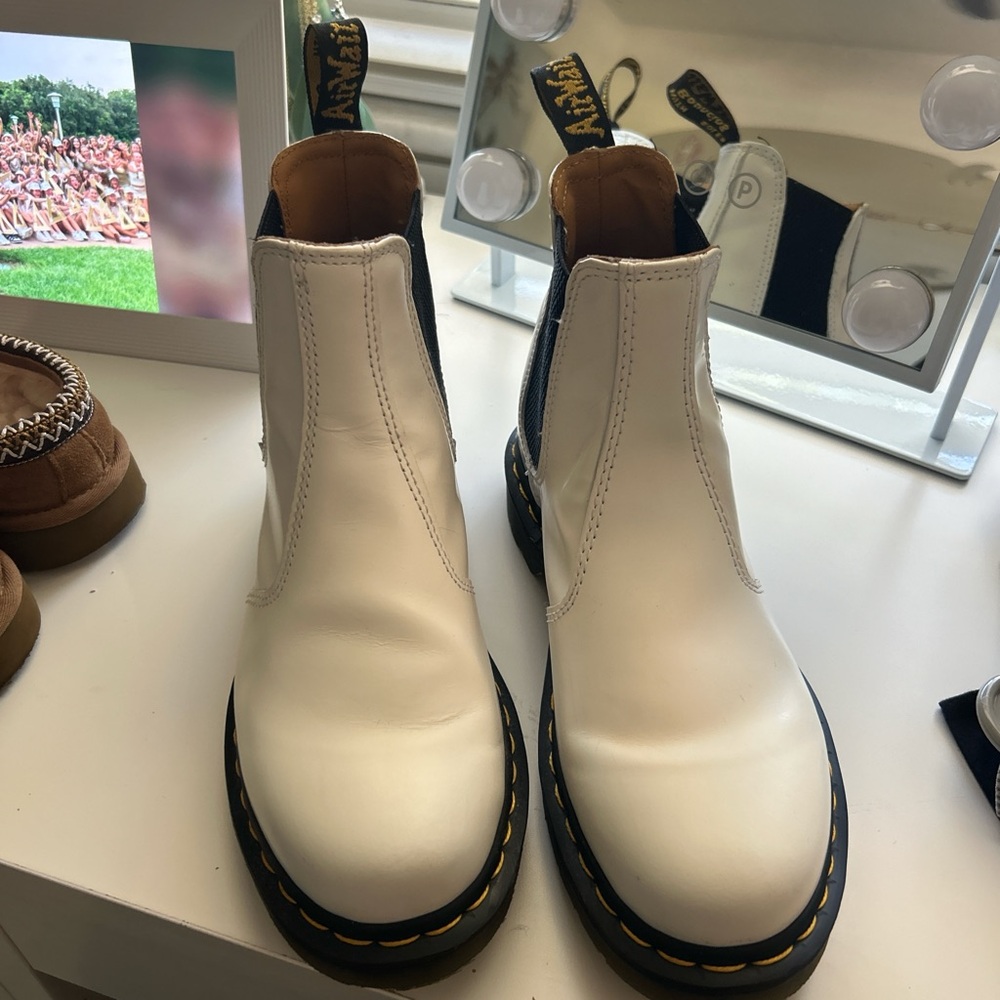 White doc marten boots